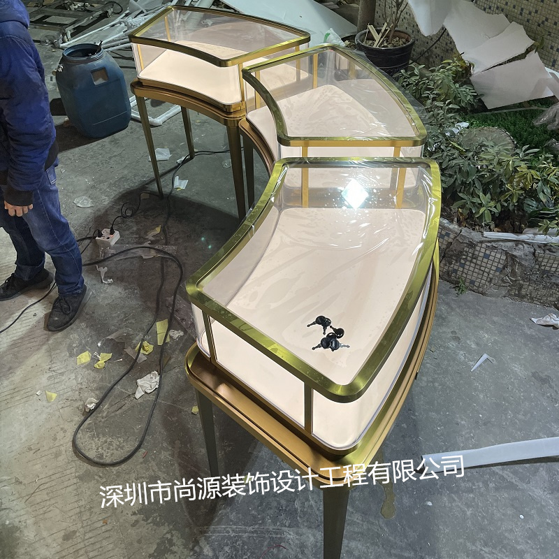 尚源珠寶展柜定制,不銹鋼珠寶展示柜