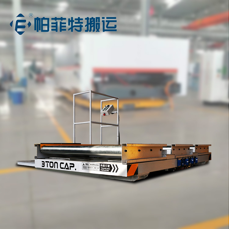 鐵水包有軌電動平車 鋼水軌道平板車 替代叉車有軌平車