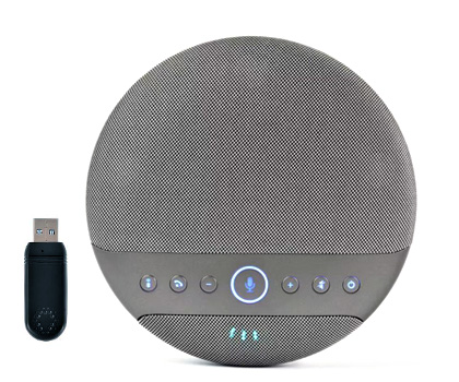 JINWEISHI/金微視M500視頻會議5.8G無線全向麥克風 15米拾音放音一體化免驅(qū)降噪揚聲器