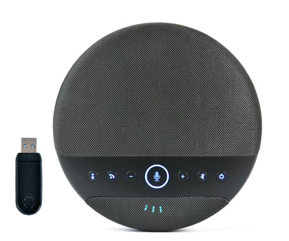 JINWEISHI/金微視M500視頻會議5.8G無線全向麥克風 15米拾音放音一體化免驅(qū)降噪揚聲器