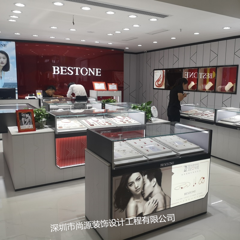 尚源珠寶展柜定制,珠寶店設(shè)計裝修