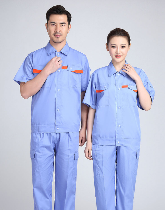 夏季 工作服定做短袖工衣 夏季工作服定做廠服工作服勞保服