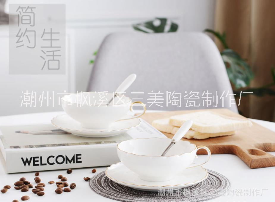 骨瓷杯子杯碟-陶瓷杯碟-咖啡杯碟