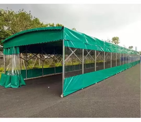 雨棚推拉帳篷大型移活動倉庫折疊收 移動推拉棚定制活動雨蓬