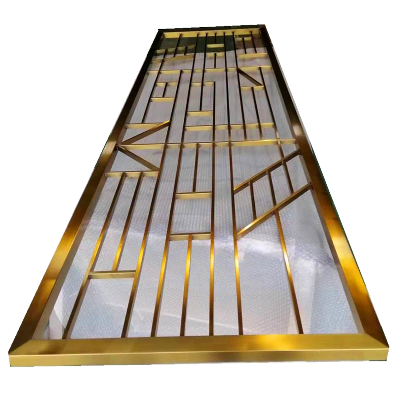 仿銅屏風(fēng)花格供應(yīng) 北歐不銹鋼屏風(fēng) 餐廳客廳裝飾不銹鋼隔斷