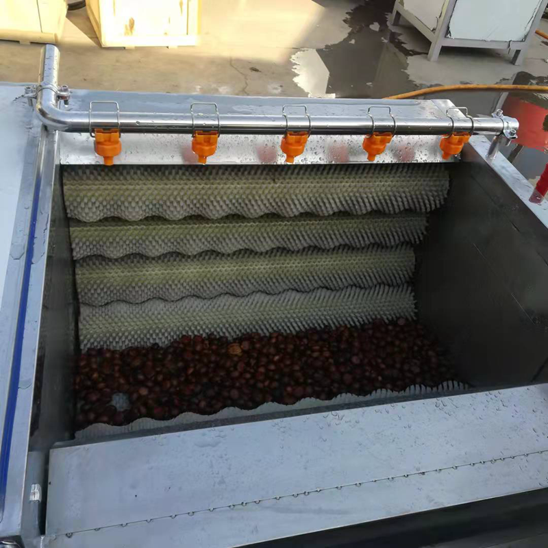 商用果蔬氣泡清洗機 毛輥清洗去皮機廠家 毛棍清洗機去皮機  毛棍去皮機