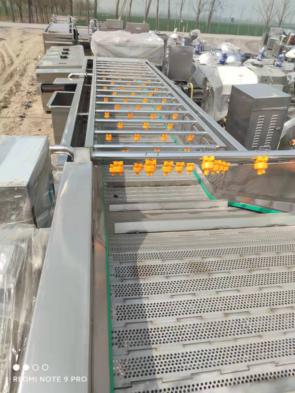 二手果蔬清洗機 二手氣泡清洗機 上氣泡下噴淋 二手噴淋清洗機 6米不銹鋼清洗機 鵬達二手設備