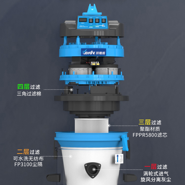 凱凱德威吸塵器DL-3060D電瓶式工廠用60L容量德威吸塵器DL-3060D
