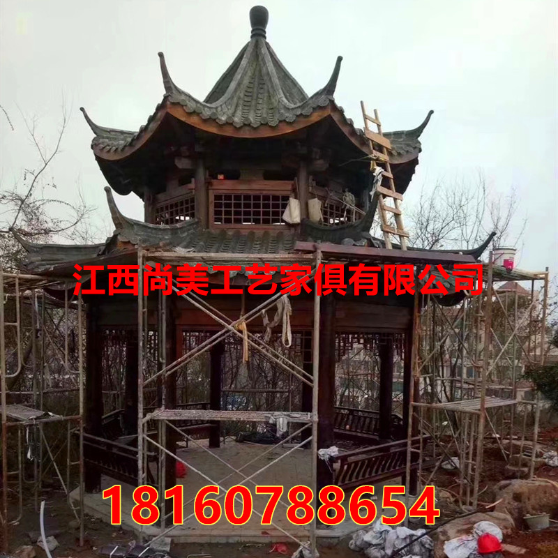 防腐木涼亭 六角涼亭 實木涼亭 涼亭圖片 涼亭效果圖