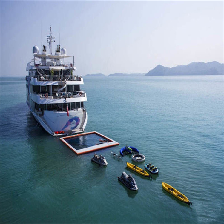 水上浮筒釣魚平臺塑料浮筒搭建摩托艇停放碼頭水上浮橋浮動棧道