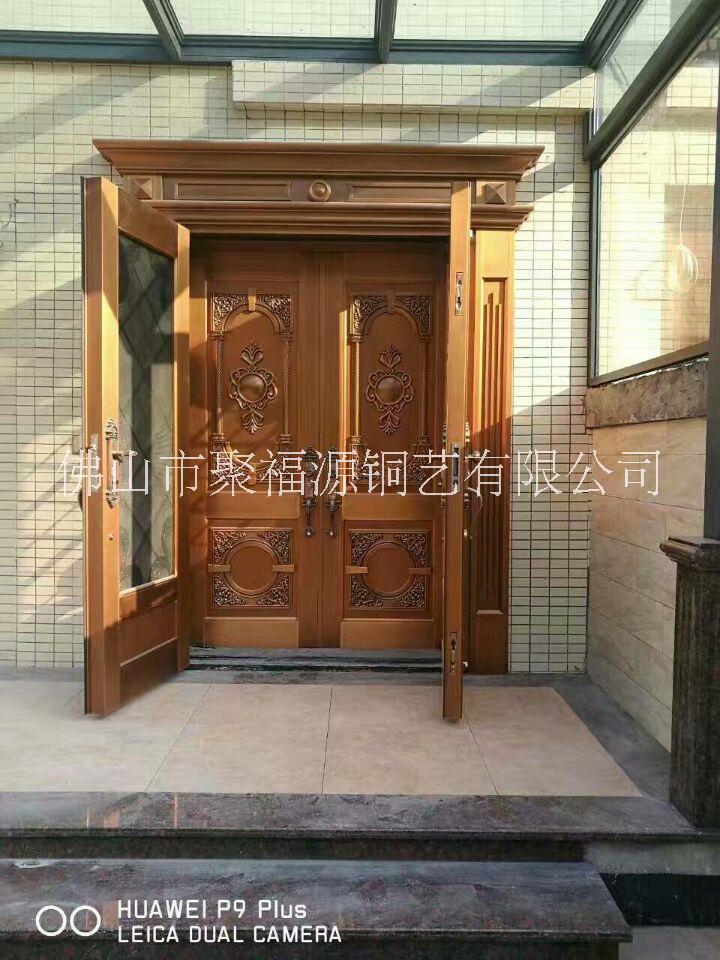 專業(yè)定制銅門別墅 別墅庭院門 銅門生產(chǎn)廠家 入戶銅門 酒店大門 酒店銅門
