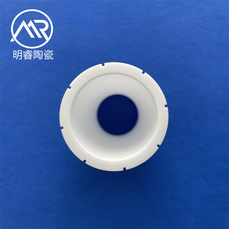 95瓷 氧化鋁陶瓷管 陶瓷法蘭管 陶瓷零件機加工 支持打樣