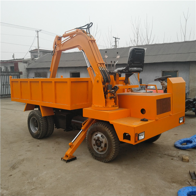 益宇四不像隨車挖 輪式挖掘機(jī) 四不像自制底盤挖載機(jī)定制