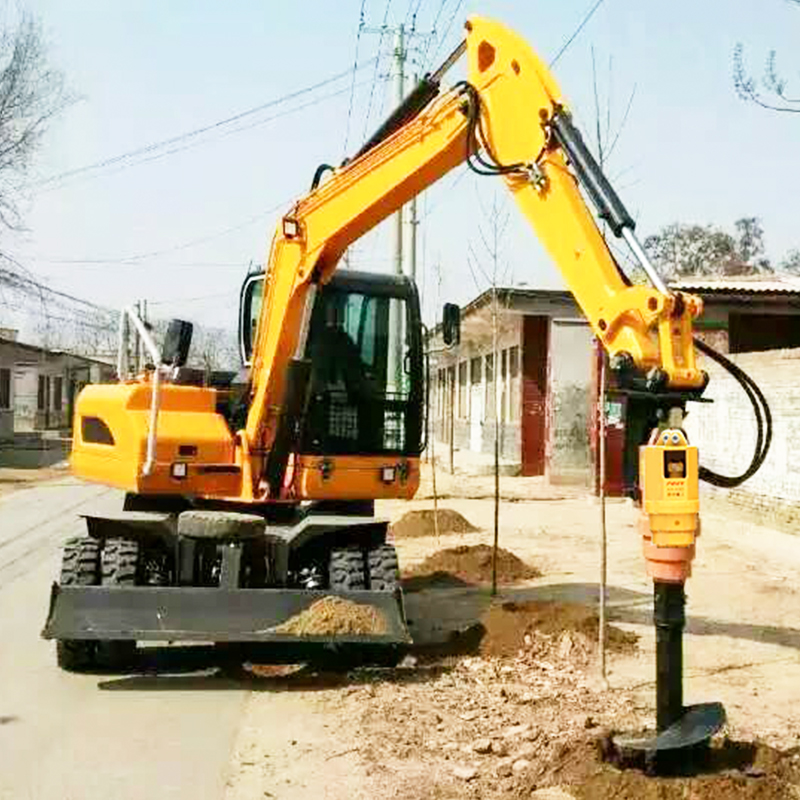 挖掘機(jī)改螺旋鉆機(jī)專業(yè)鉆孔打樁設(shè)備光伏鉆孔地基鉆孔