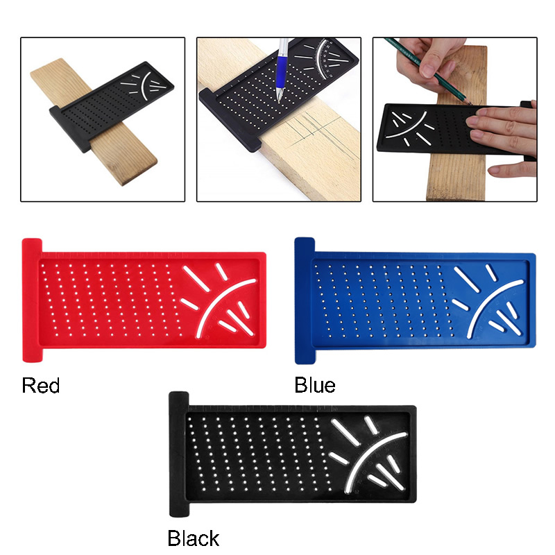 跨境代發(fā) T型木工劃線器測量尺 洞洞尺 木工劃線尺T-scale ruler