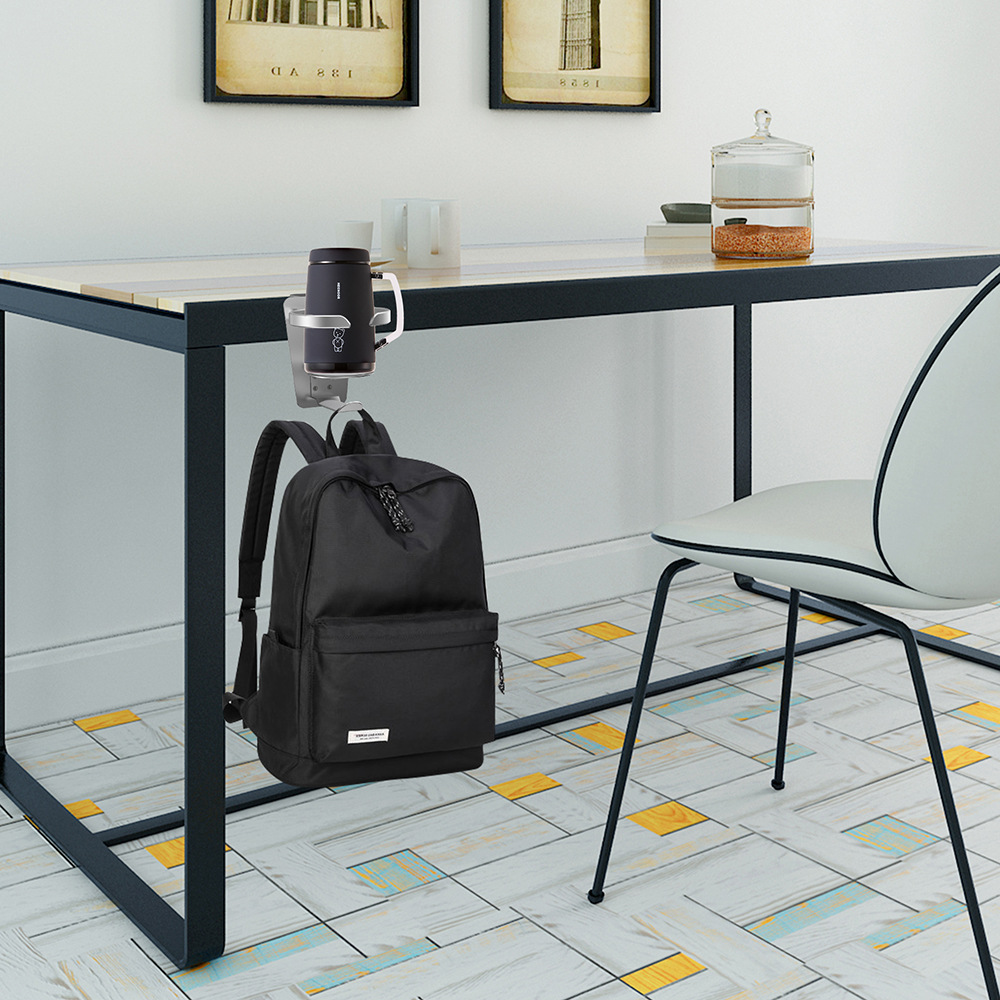 多功能鋁合金頭戴耳機(jī)架茶杯水杯收納杯架