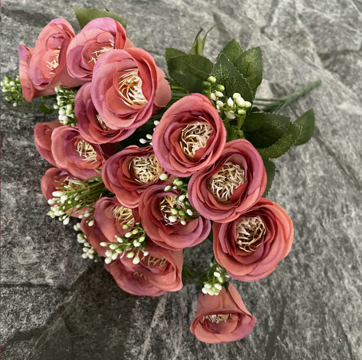 天津假花玫瑰花批發(fā)價(jià)格 婚慶裝飾假花玫瑰花花束婚禮新娘手捧花