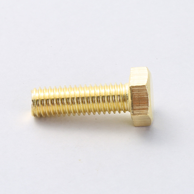 批發(fā)銅螺絲 H62熟銅外六角螺絲 GB30黃銅螺栓廠家 M3M5M 6M8M12M16