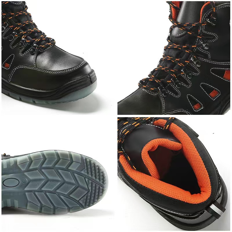 廠家貨源BS17037新款鋼包頭工作鞋 防砸防刺穿勞保鞋 防水防滑安全鞋 鋼包頭工作防護鞋