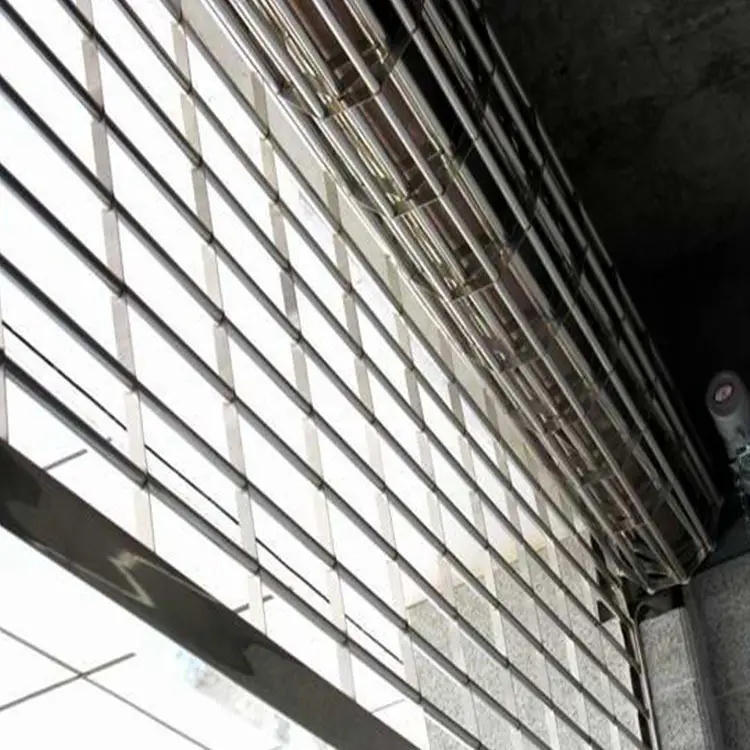 成都水晶卷簾門商鋪電動(dòng)透視卷閘門地鐵站水晶電動(dòng)門定制