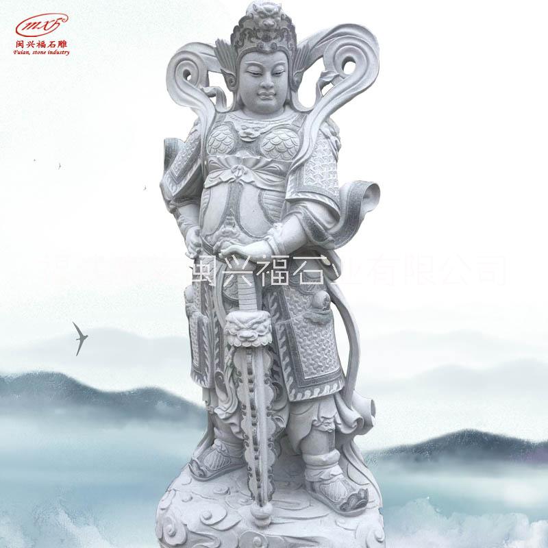 閩興福石雕四大天王人物雕塑戶外園林廣場裝飾四大金剛護(hù)法佛像