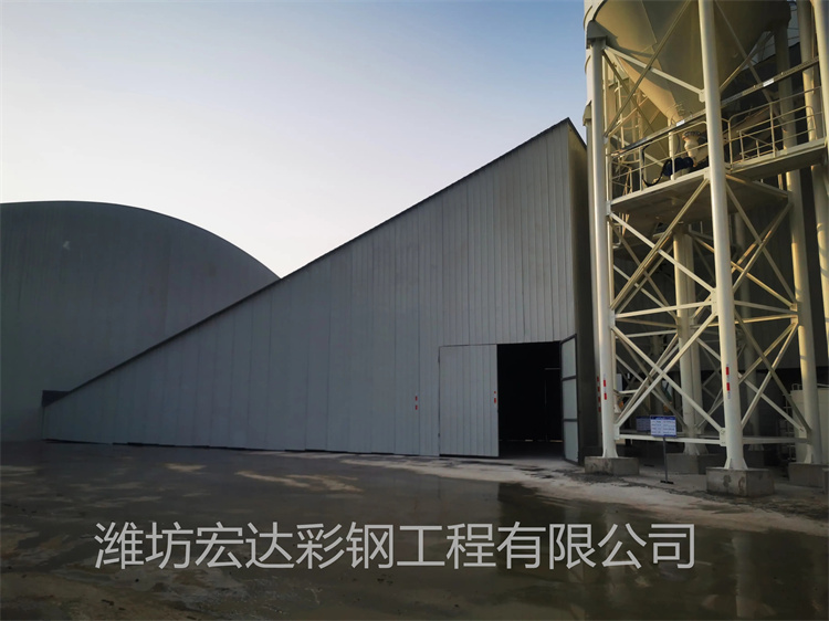 山東彩鋼料棚 工地下料棚 輕鋼車間倉(cāng)庫(kù) 宏達(dá) 大跨度鋼結(jié)構(gòu) 支持定制安裝