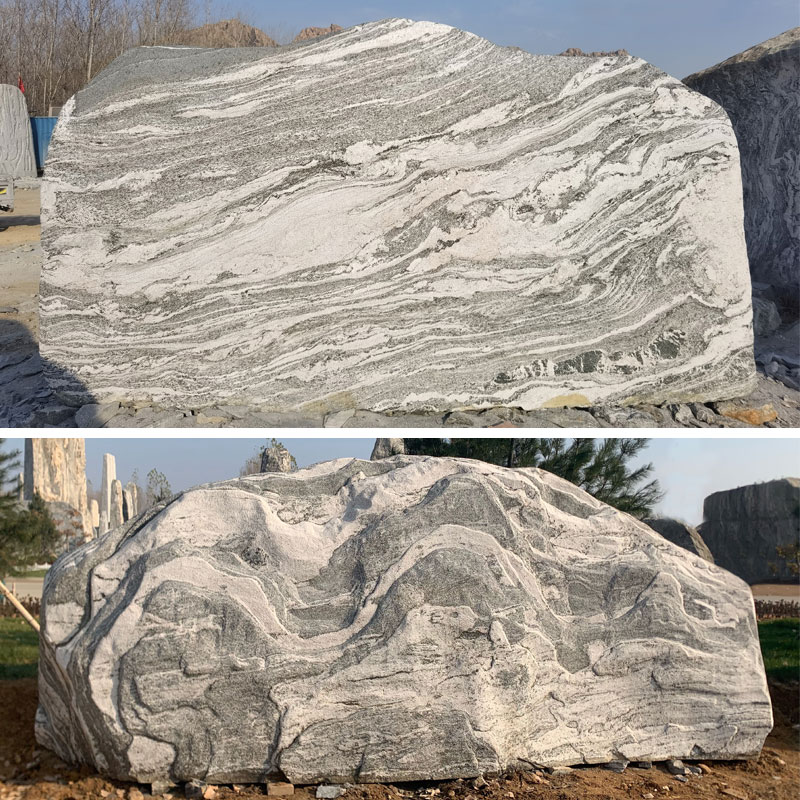 石雕自然石橫石自然石路標(biāo)石
