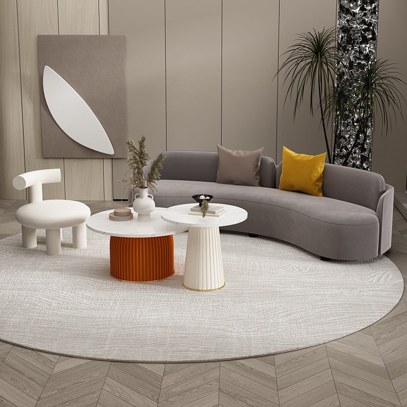 輕奢科技布設(shè)計師弧形沙發(fā)服裝店美容院酒店辦公室休息區(qū)接待沙發(fā)