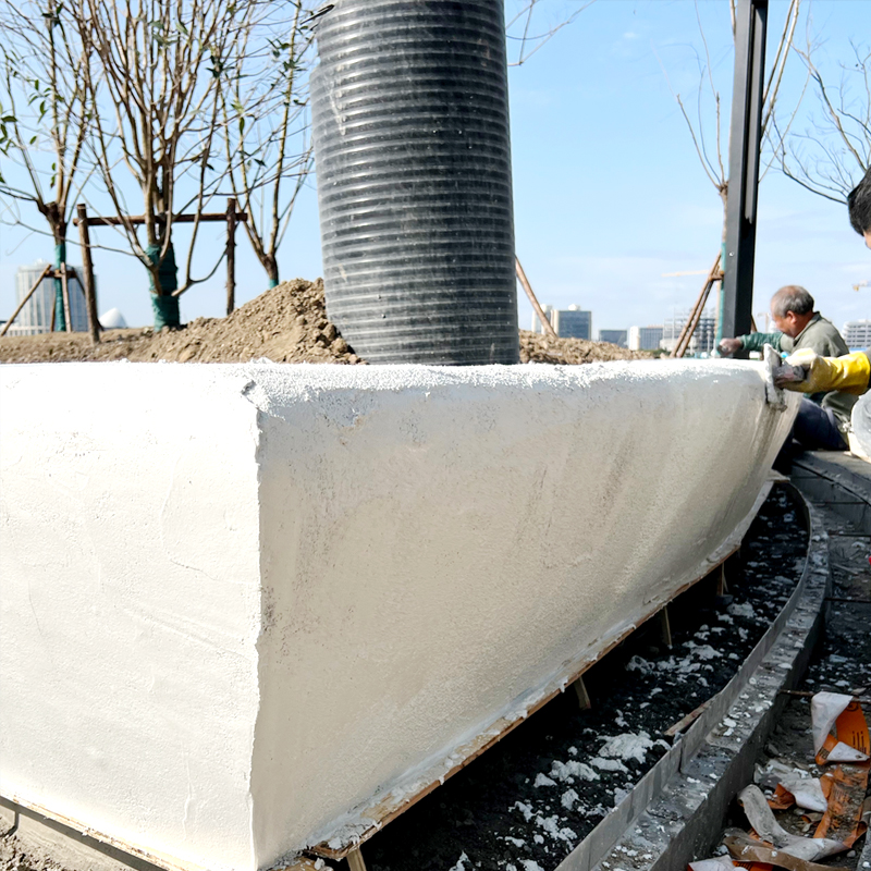 廣場公園景區(qū)市政路面泰科砼坐凳現澆筑供質檢報告 泰科砼坐凳