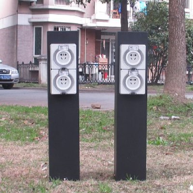 上海指印防水插座柱 ZD16201 草坪柱 戶外防雨插座柱