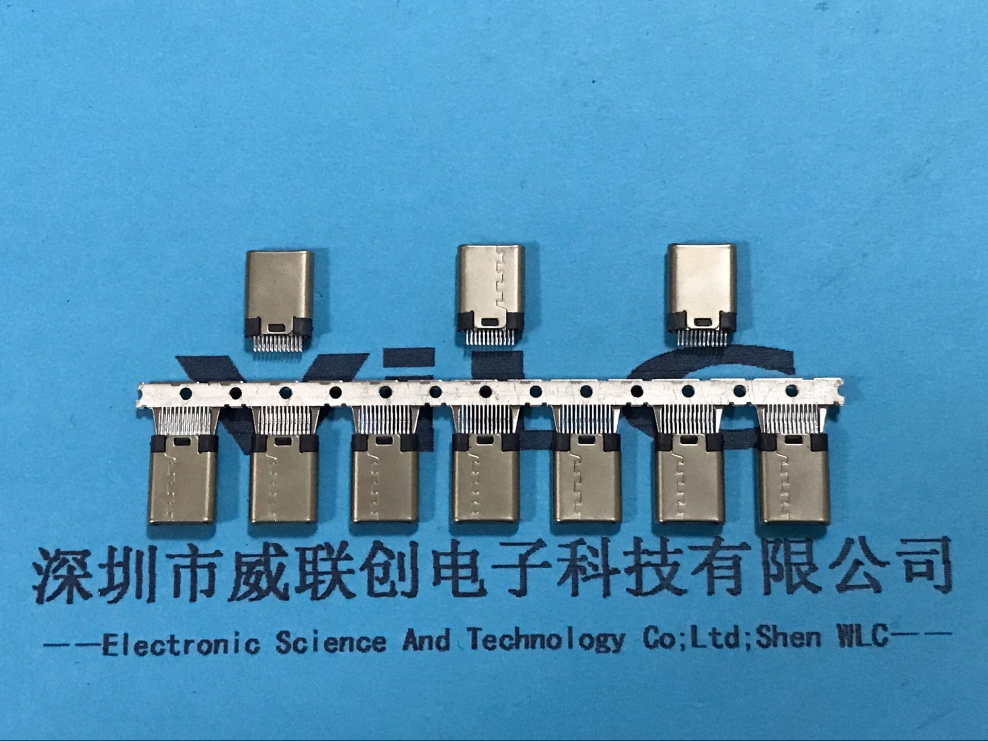 反鉚式3.1 type C公頭 USB3.1公頭 夾板0.8-1.0mm滿針