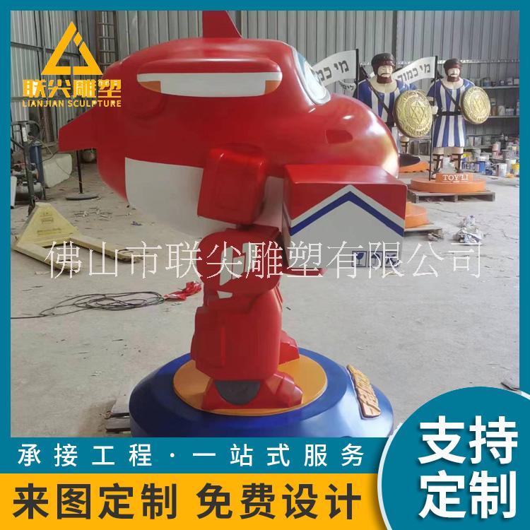 定制卡通超級飛俠玻璃鋼雕塑樂迪模型機(jī)器人商場動漫人物裝飾擺件 卡通超級飛俠樂迪