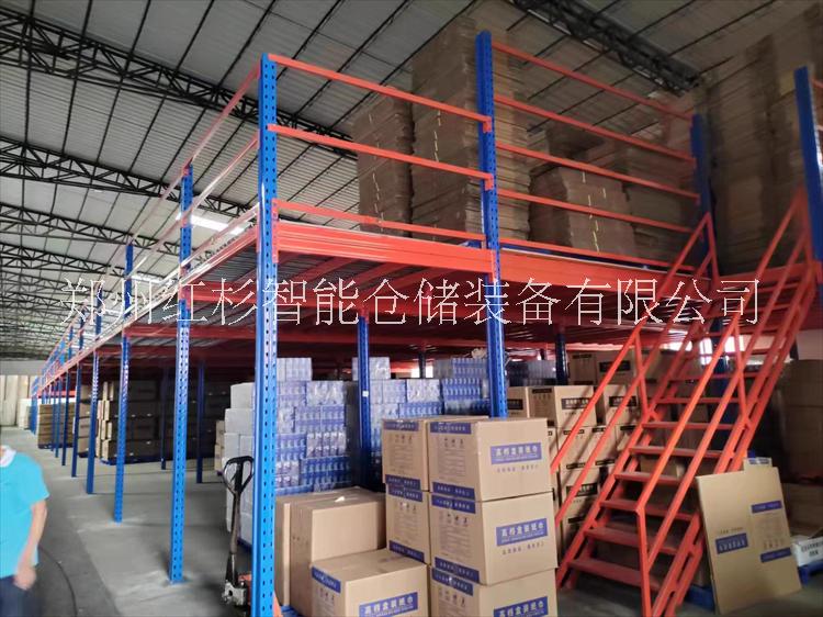 閣樓平臺貨架 重型鋼平臺貨架 平臺式貨架生產(chǎn)廠家 河南紅升貨架廠 鄭州倉儲貨架廠