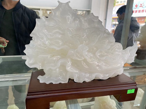 天然玉石人生如意擺件家居客廳電視柜玄關(guān)新中式辦公室桌面裝飾