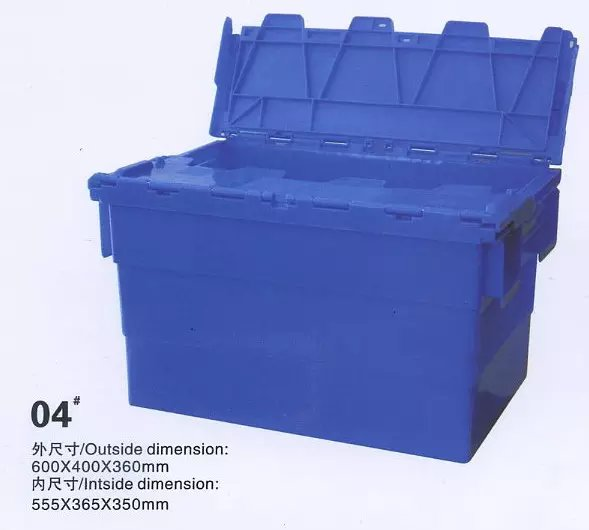 珠海供應(yīng)斜插式翻蓋塑料周轉(zhuǎn)箱 食品水果轉(zhuǎn)運(yùn)箱帶蓋超市冷鏈運(yùn)輸物流箱