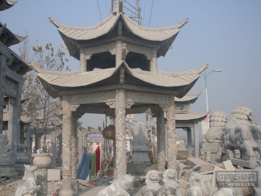 供青石廊亭、青石長(zhǎng)廊、雙層石亭