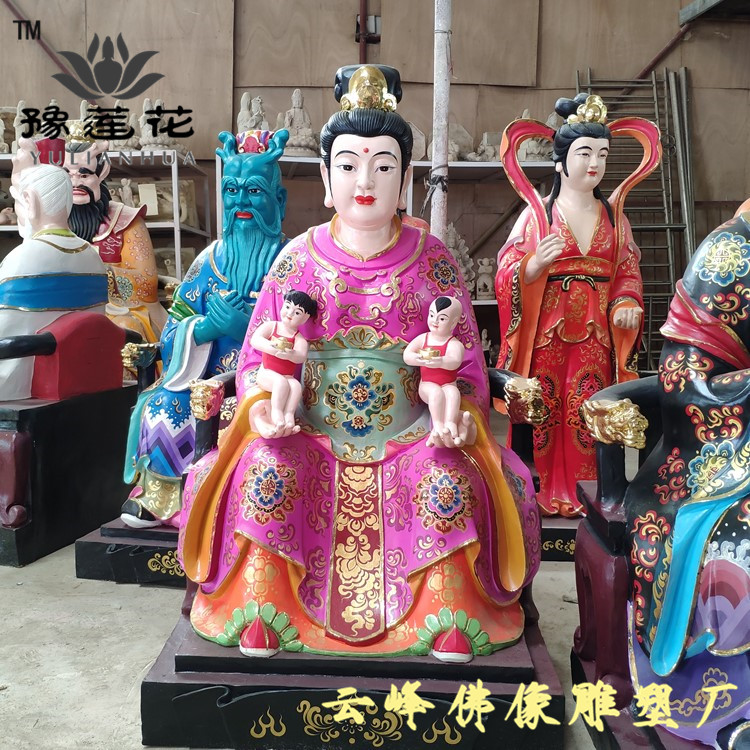 天母地母人母神像 寺廟雕像女媧娘娘神像 后土圣母神像圖片