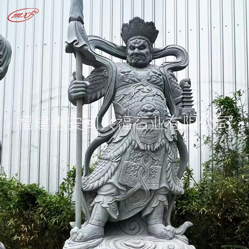 福建古建寺廟宗祠花崗巖四大天王神像石雕佛像雕塑廠(chǎng)家擺件
