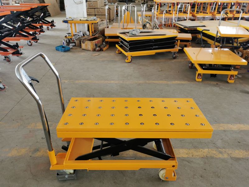 手動(dòng)液壓搬運(yùn)車 小型升降平臺(tái)車 腳踏升降機(jī) 廠家非標(biāo)定制平臺(tái)車