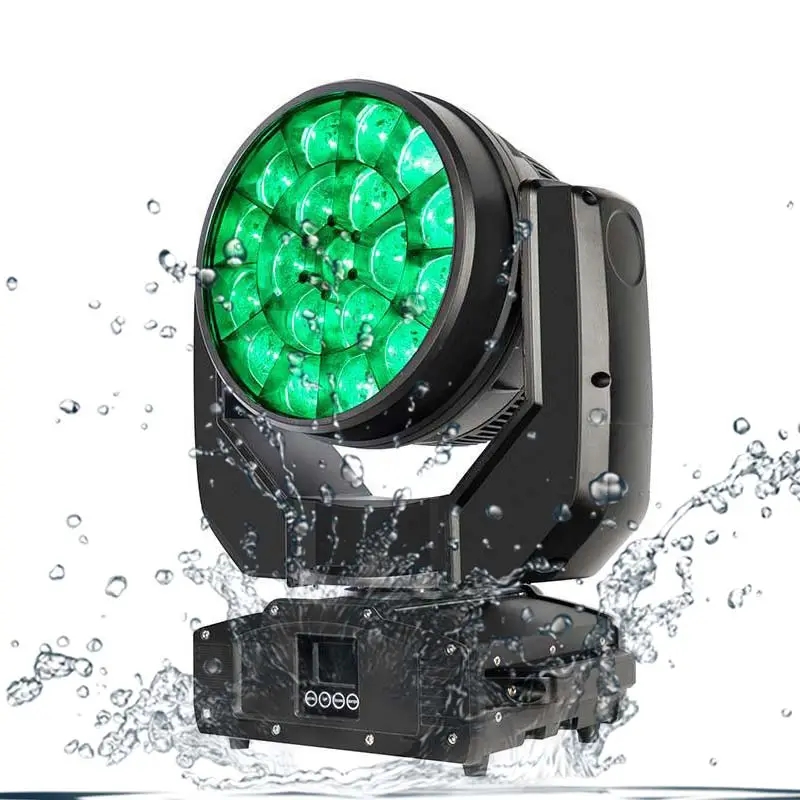 供應(yīng)雅淇燈光19顆40W防水蜂眼燈防水LED變焦染色搖頭燈全天候光束燈 景觀文旅