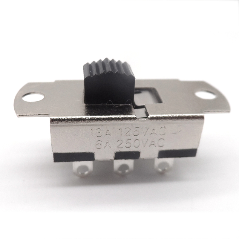 廠家SS-22L05雙排六腳兩檔帶螺絲孔大電流6A滑動電源撥動開關(guān)2擋