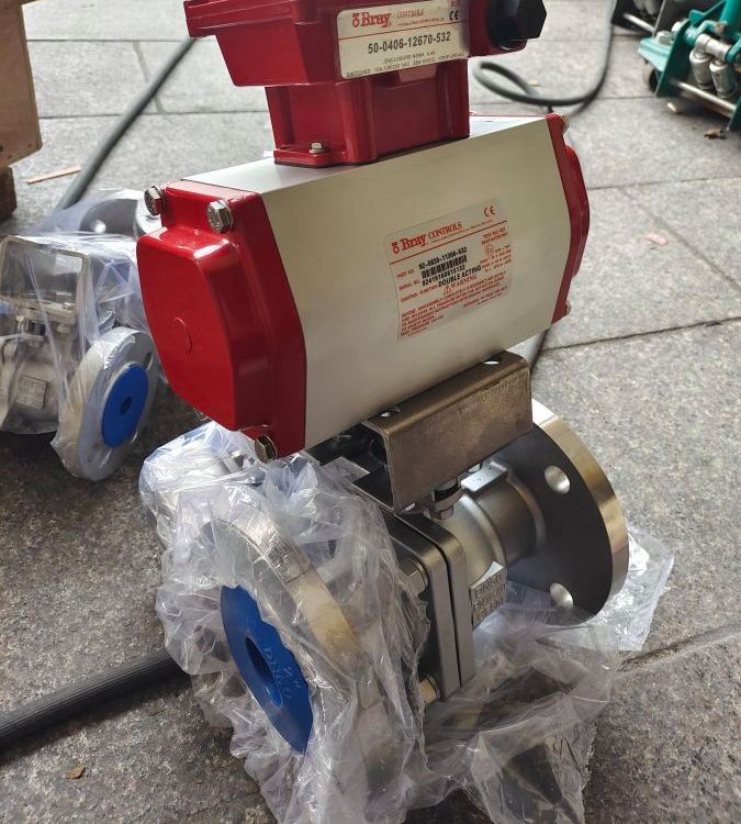 RS11不銹鋼氣動法蘭球閥，博雷氣動閥門，電動閥