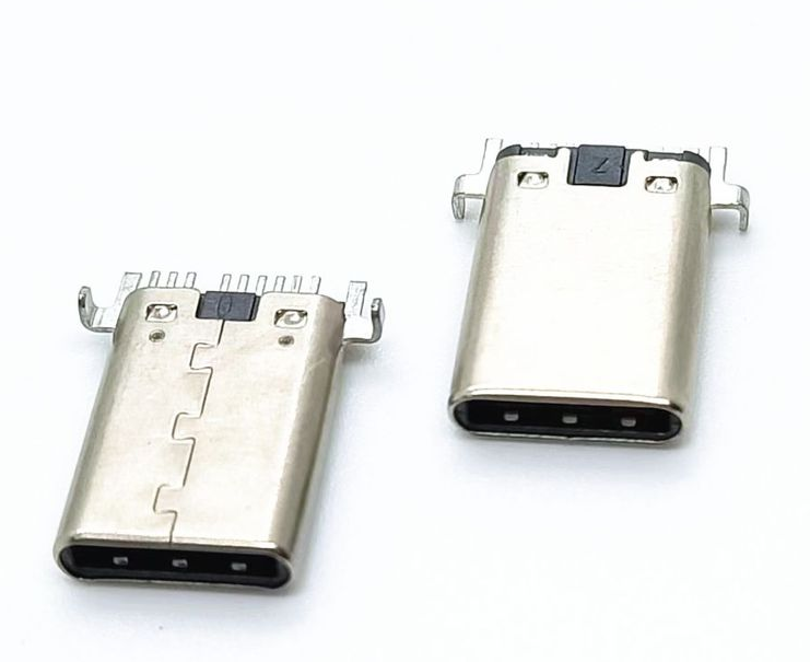 9PIN TYPE-C公頭 后兩腳沉板DIP 鉚壓 USB3.1公座 9PIN沉板SMT