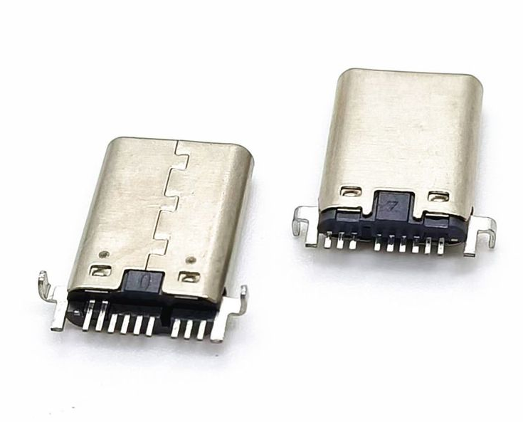 9PIN TYPE-C公頭 后兩腳沉板DIP 鉚壓 USB3.1公座 9PIN沉板SMT