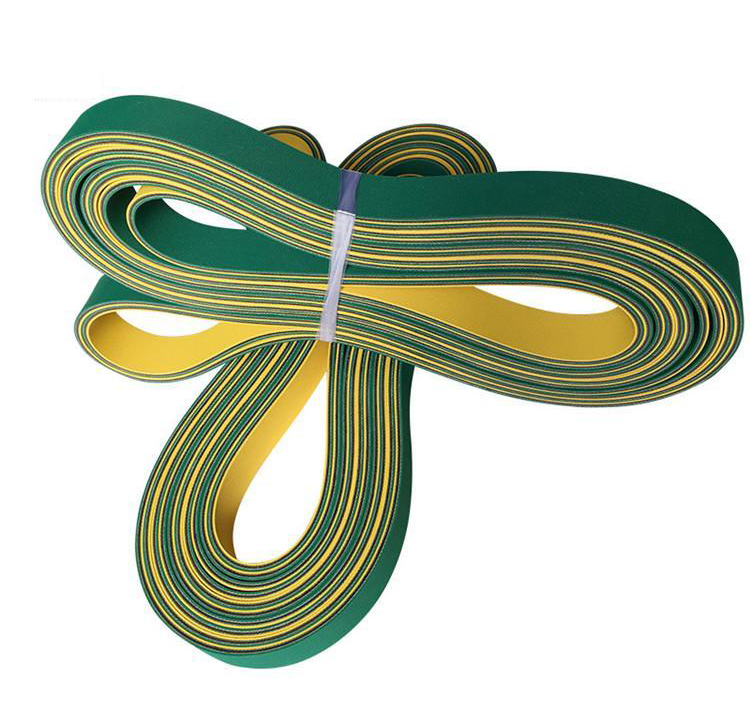 平膠帶 傳動(dòng)平帶 平膠帶 尼龍片基帶 黃綠色平皮帶