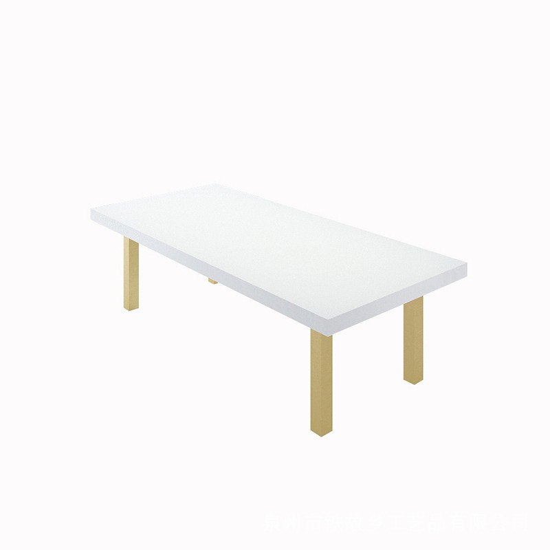 廠家批發(fā)實木辦公桌白色職員多人培訓會議桌鐵藝大型辦公桌椅組合