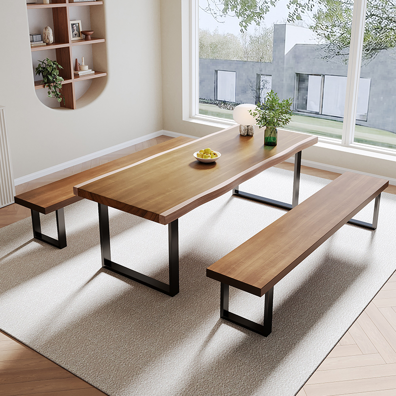 廠家批發(fā)實(shí)木會議桌長桌簡約現(xiàn)代餐桌家用接待洽談桌辦公 桌椅組合