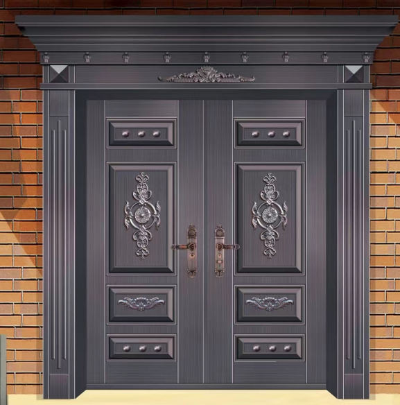 工廠定制韓式門新款韓式入戶門別墅單門小區(qū)入戶門彩鋼門兼別墅庭院設(shè)計生產(chǎn)廠家