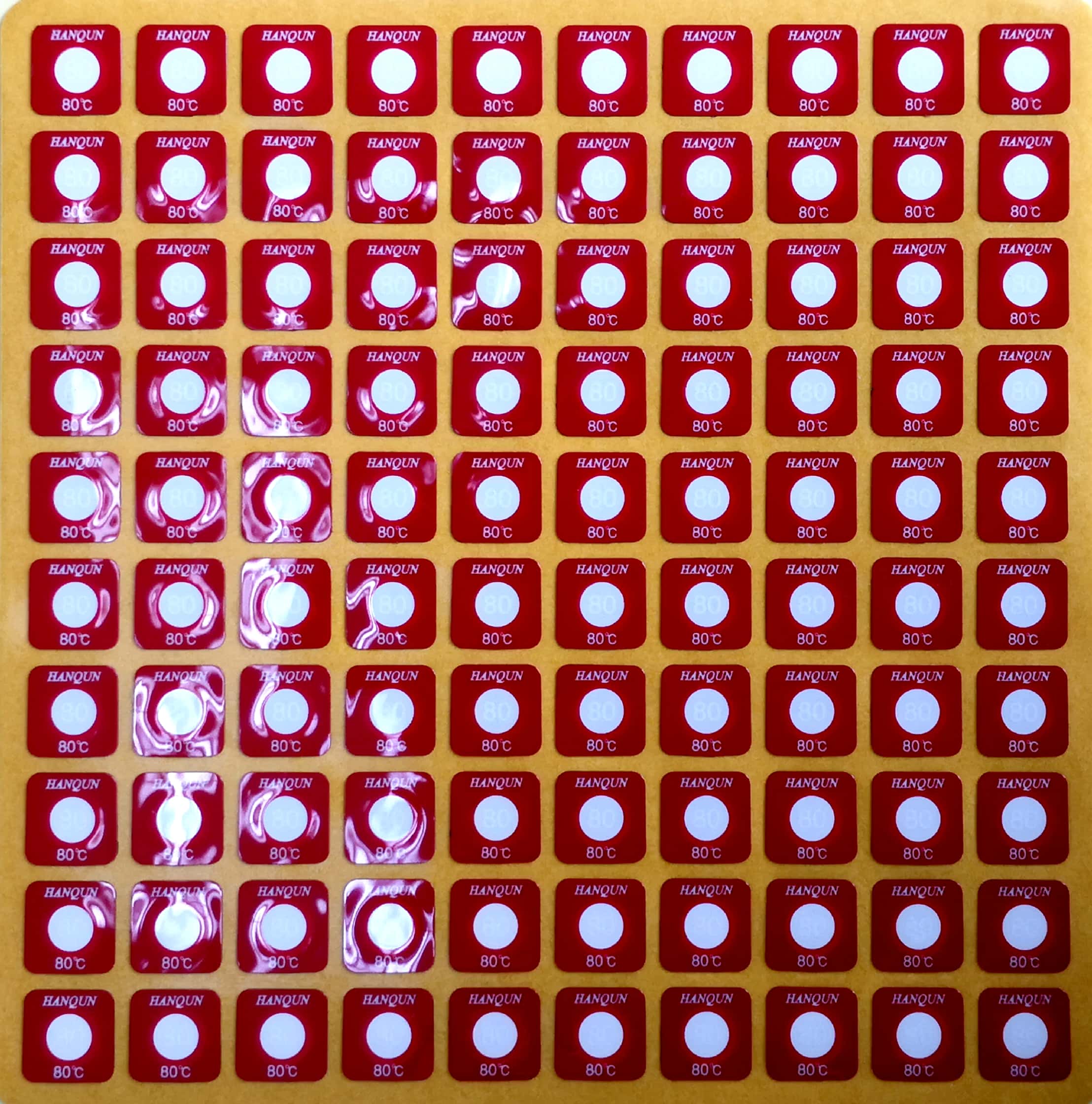 80度變黑強(qiáng)力背膠變色測溫貼片HQS-80批發(fā)-變黑強(qiáng)力背膠變色測溫貼價格蘇州瀚群電子