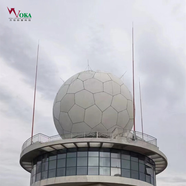 連續(xù)波雷達站玻璃鋼避雷針 15米透波型手動升降桿避雷針